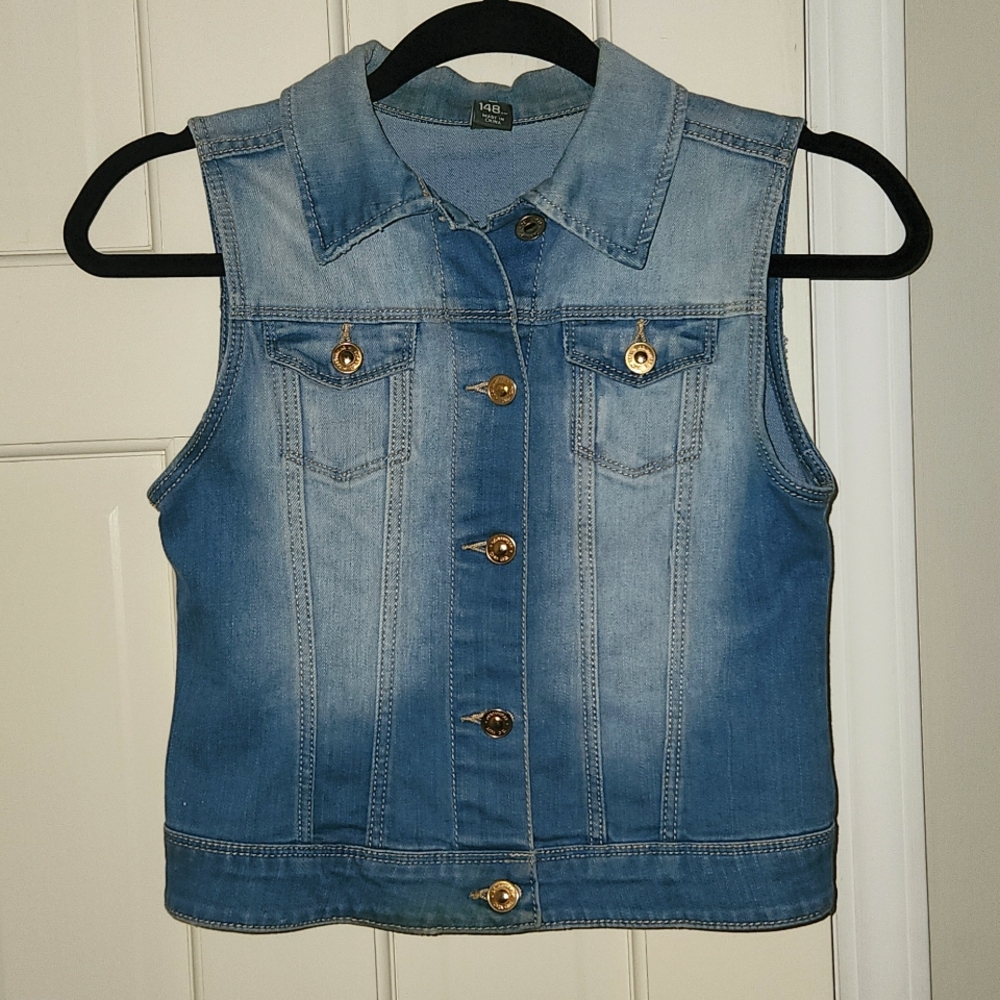 Zara Denim Sleeveless Jacket